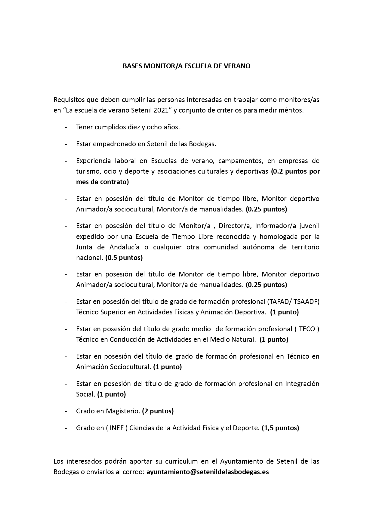 BASES MONITORES ESCUELA DE VERANO 2021