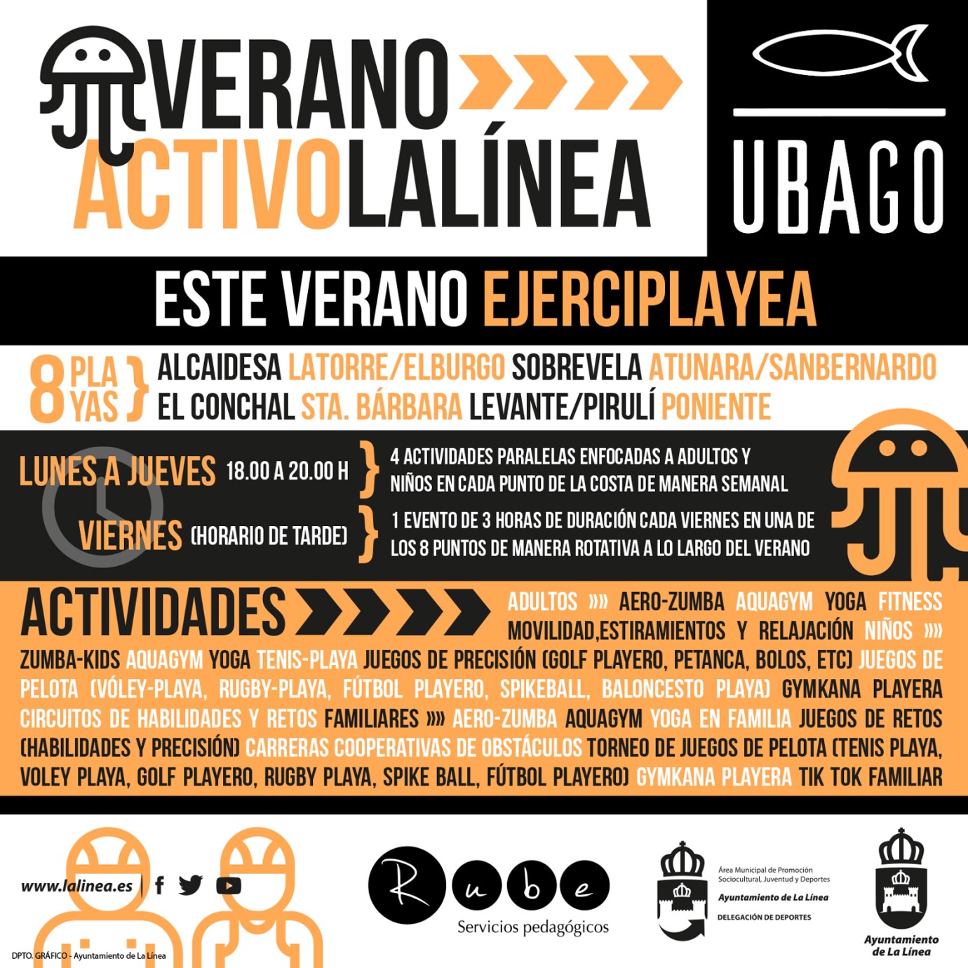 La delegación de Deportes inicia en las playas el programa “Verano activo”