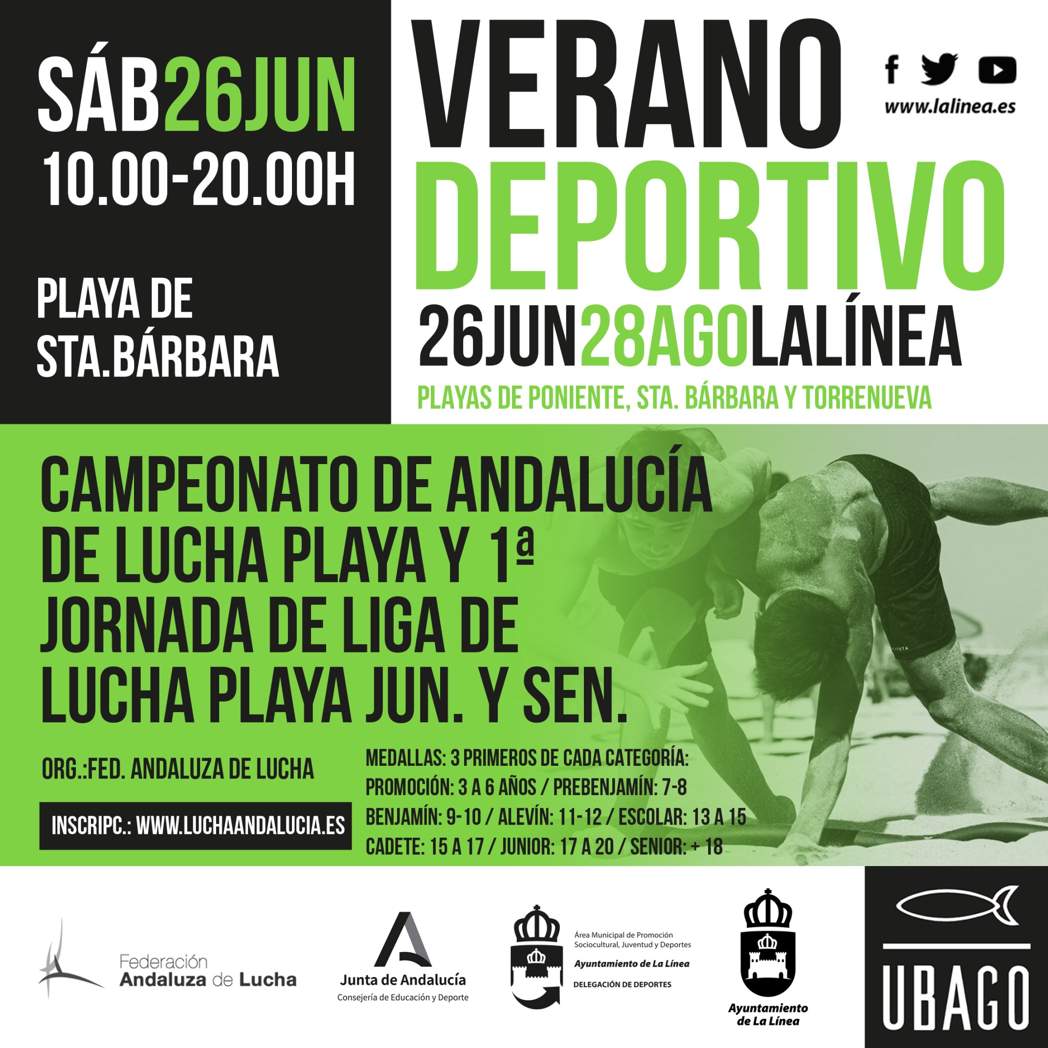 La playa de Santa Bárbara a cogerá este sábado el Campeonato y Liga de Andalucía de Lucha Playa