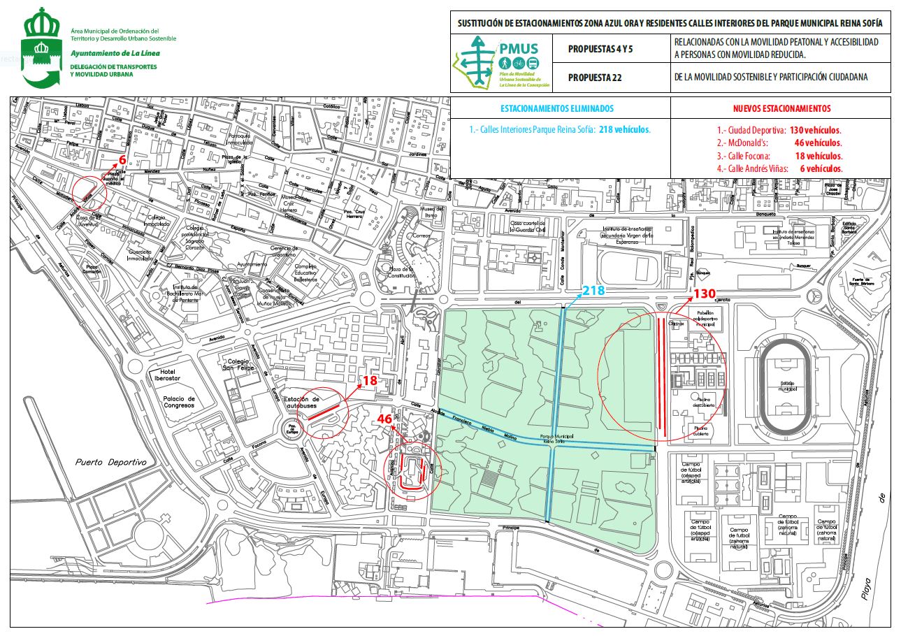Movilidad Urbana informa del cierre definitivo del parque para la circulación y estacionamiento de vehículos a partir de mañana