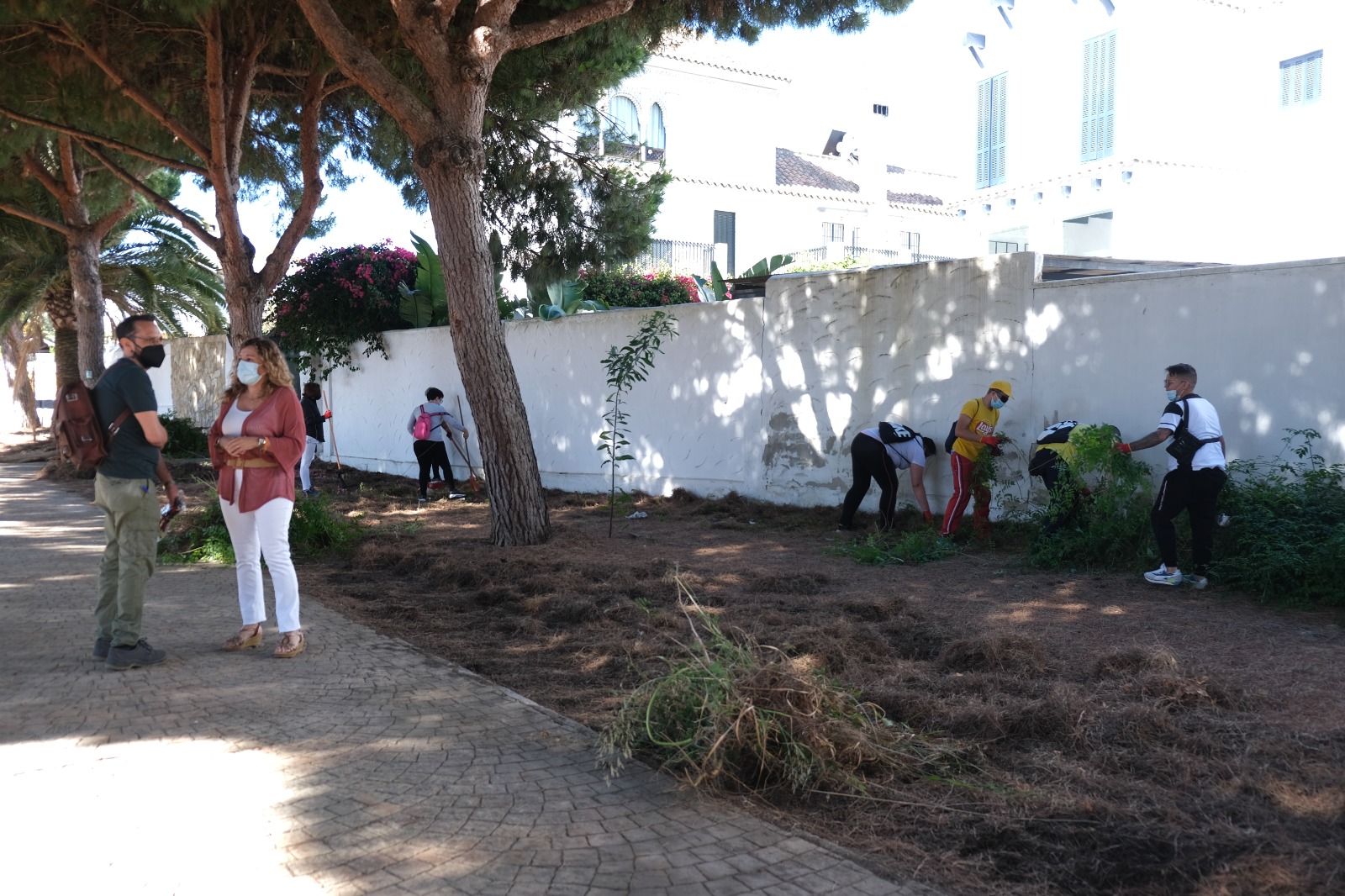UNA QUINCENA DE ALUMNOS DEL CURSO DE JARDINERÍA REALIZAN SUS PRÁCTICAS EN EL PINAR DEL ESPÍRITU SANTO