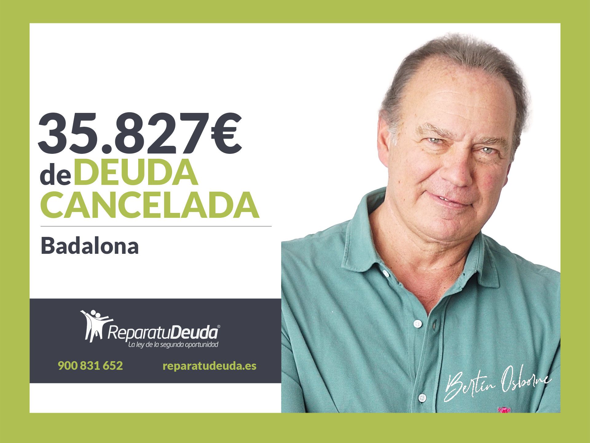 Repara tu Deuda Abogados cancela 35.287 € en Badalona (Barcelona) con la Ley de la Segunda Oportunidad