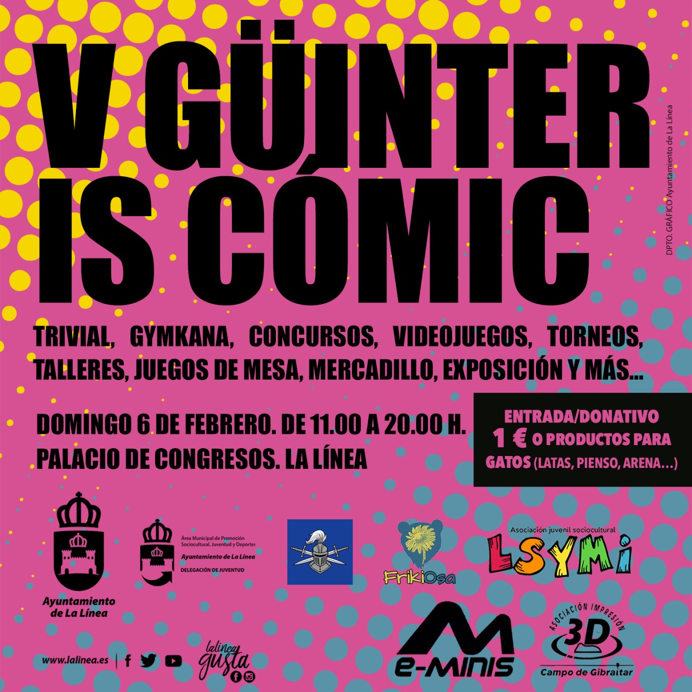 El 6 de febrero se celebrará la quinta edición del “Günter is Cómic” en el Palacio de Congresos