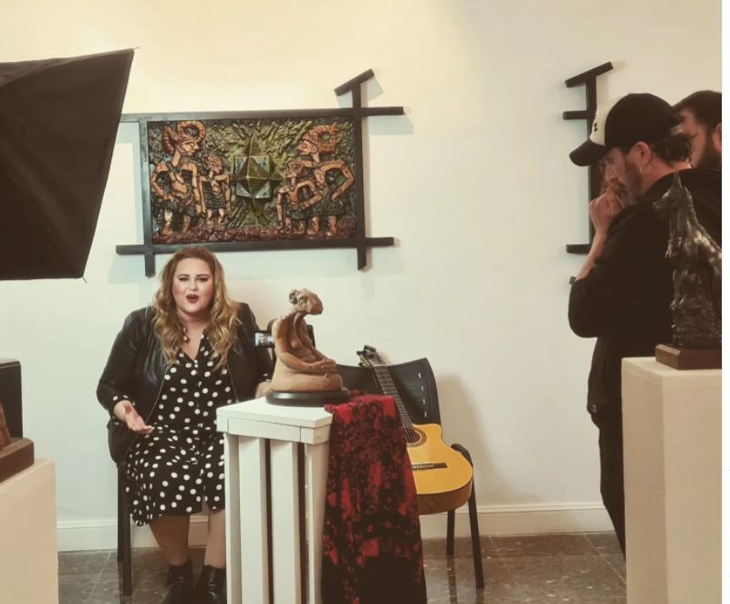 El grupo musical Sirope graba un videoclip en la Sala Nacho Falgueras de la Casa de la Cultura