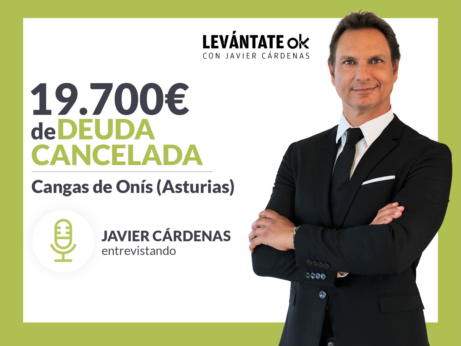 Javier Cárdenas habla con una persona libre de deudas por Repara tu Deuda y la Ley de Segunda Oportunidad