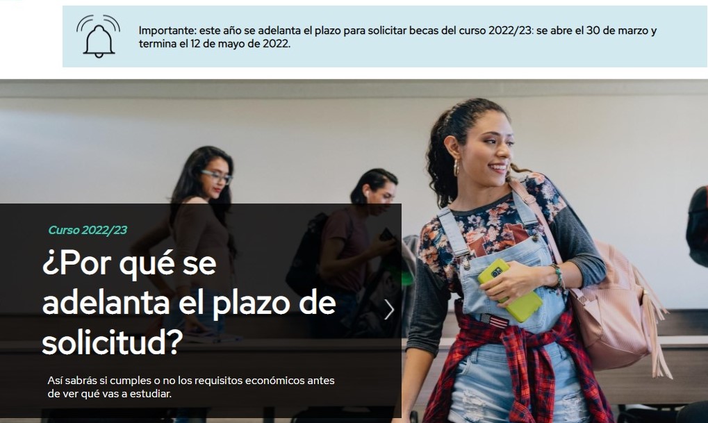 Educación informa de la apertura el próximo 30 de marzo del plazo para la solicitud de becas para ciclos formativos y bachillerato