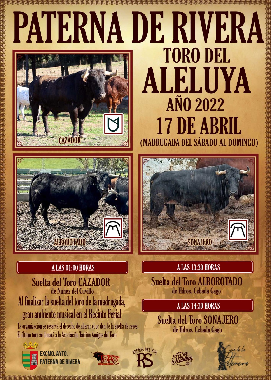 CELEBRACIÓN DEL DOMINGO DE RESURRECCIÓN CON LA SUELTA DEL TORO DEL ALELUYA 2022 EN PATERNA DE RIVERA