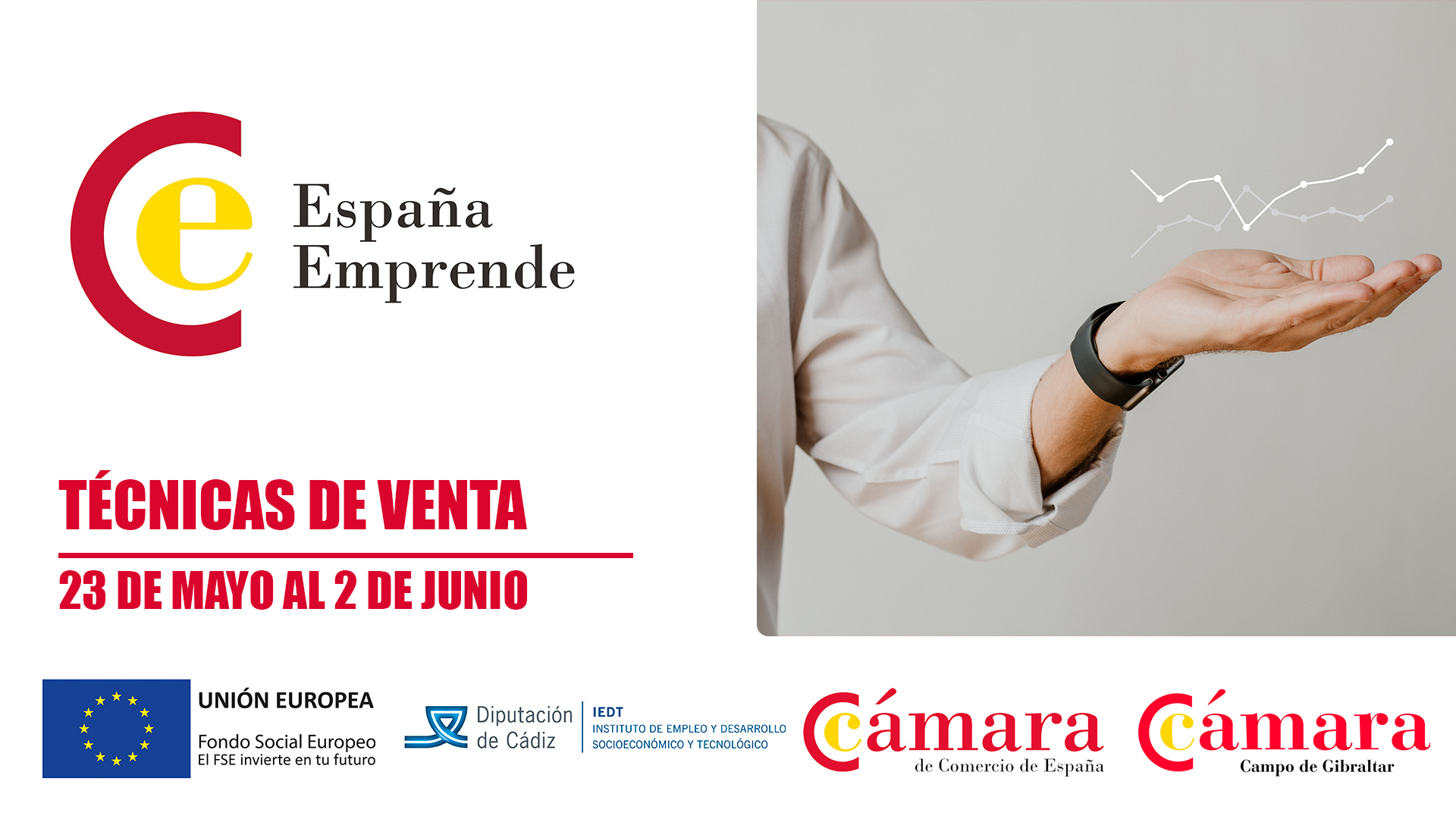 Mercados anima a comerciantes y empresarios a participar en un curso gratuito sobre “Técnicas de Venta”