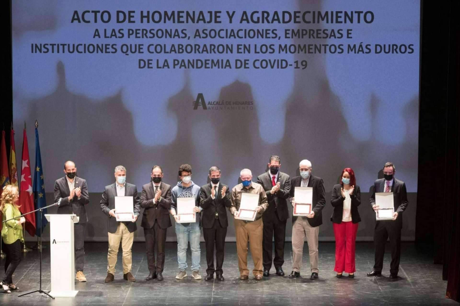 Joaquín Molpeceres Sánchez estuvo presente en el acto de homenaje del Ayuntamiento de Alcalá de Henares