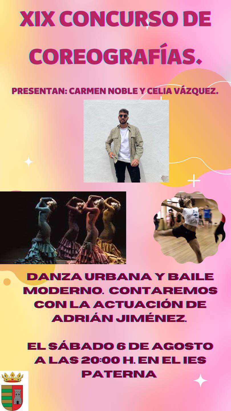 EL PRÓXIMO SÁBADO 6 DE AGOSTO TENDRÁ LUGAR LA XIX EDICIÓN DEL CONCURSO DE COREOGRAFÍA DE PATERNA DE RIVERA TRAS DOS AÑOS DE PANDEMIA