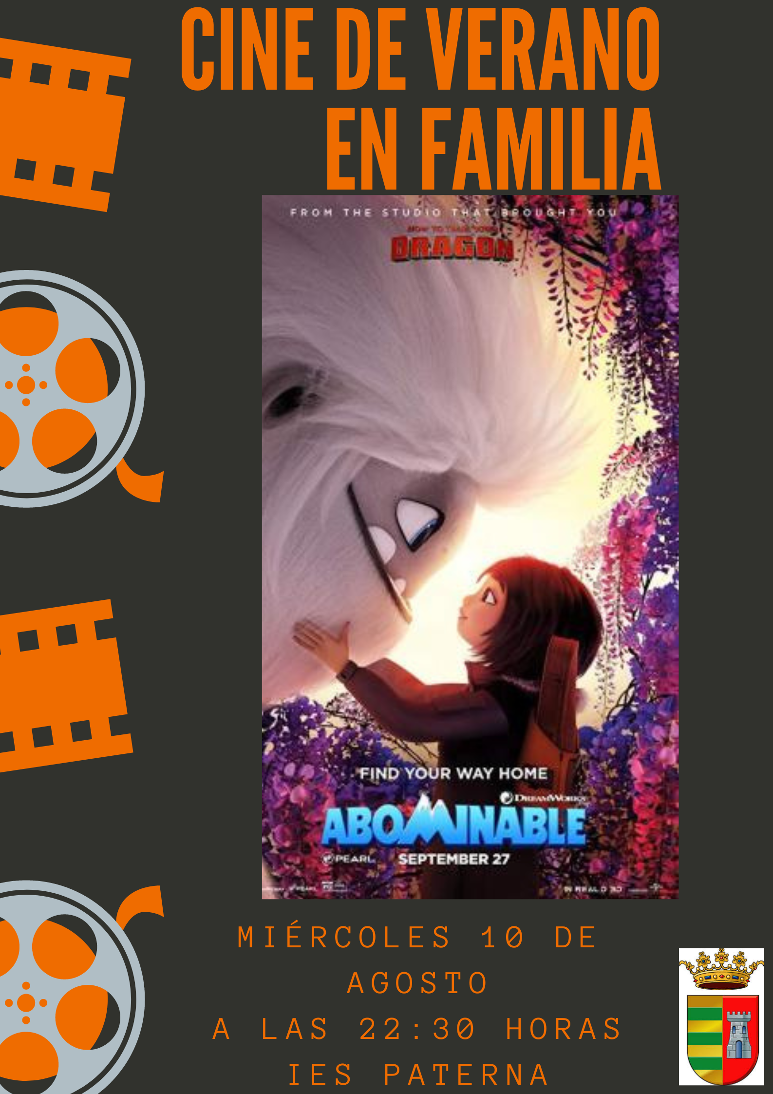 NUEVA PROYECCIÓN DE CINE EN FAMILIA PARA ESTE MIÉRCOLES 10 DE AGOSTO, CON LA PELÍCUAL ABOMINABLE, ANIMACIÓN, PARA TODOS LOS PÚBLICOS