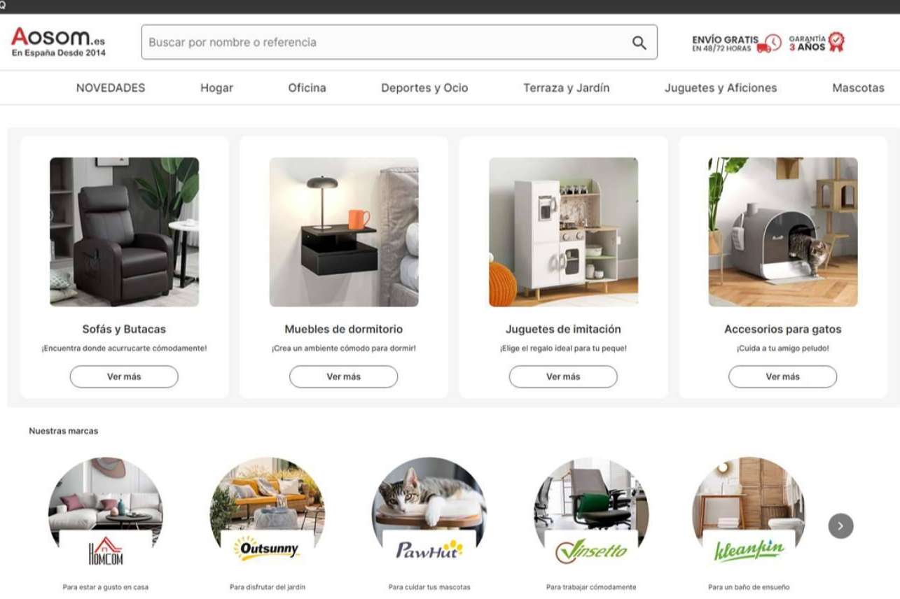 Aosom.es, la tienda online de moda para el hogar, jardín y mucho más