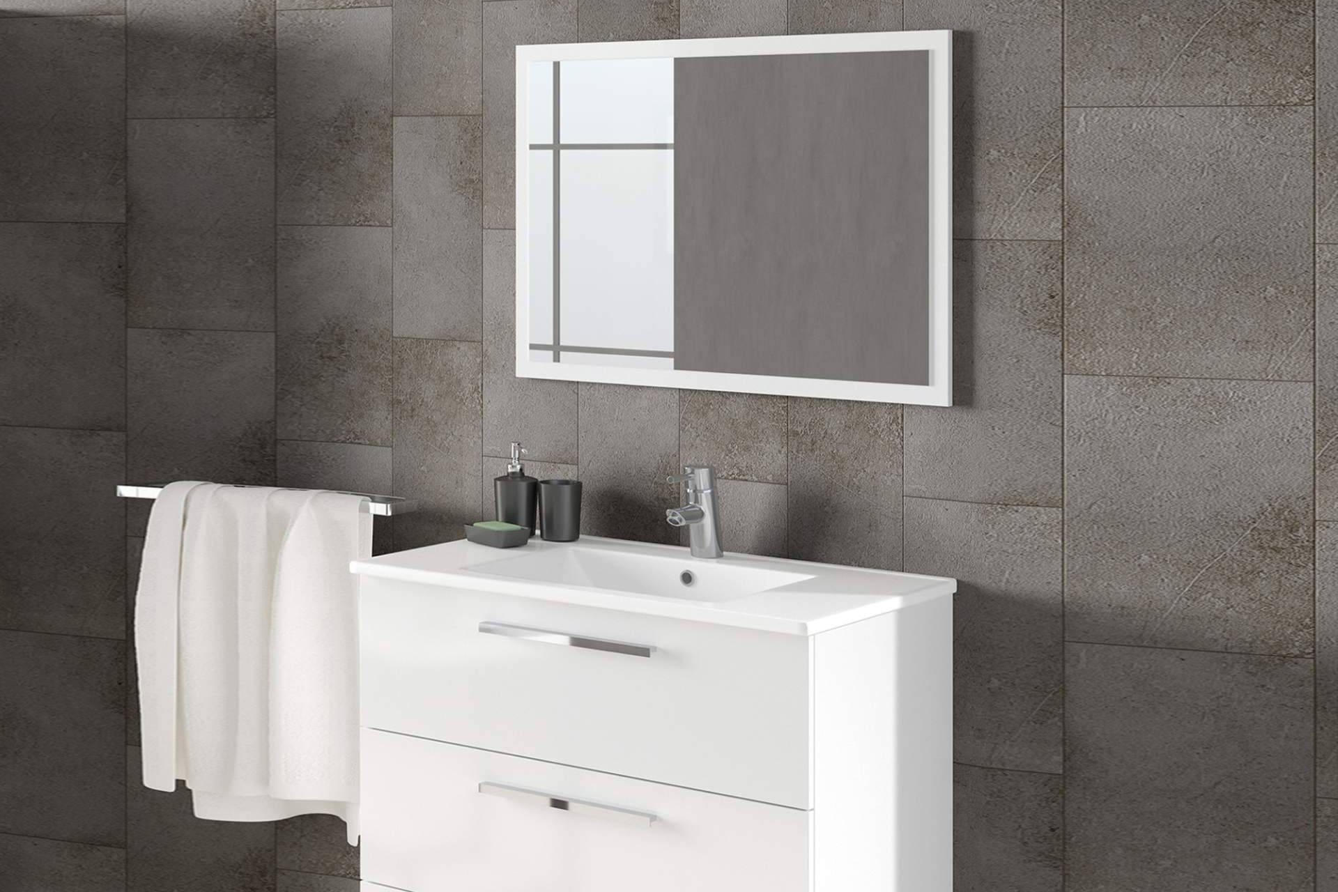 Descuentos finales en muebles de baño con lavabo y espejo incluidos en Top Mueble