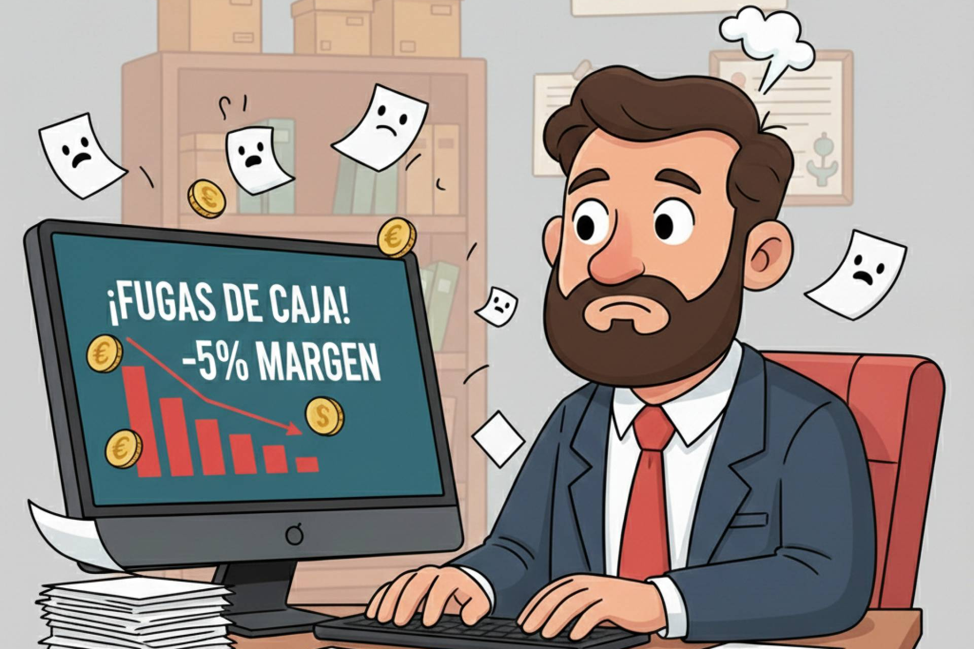 Fugas de caja; las pymes españolas pierden hasta un 5% su margen anual