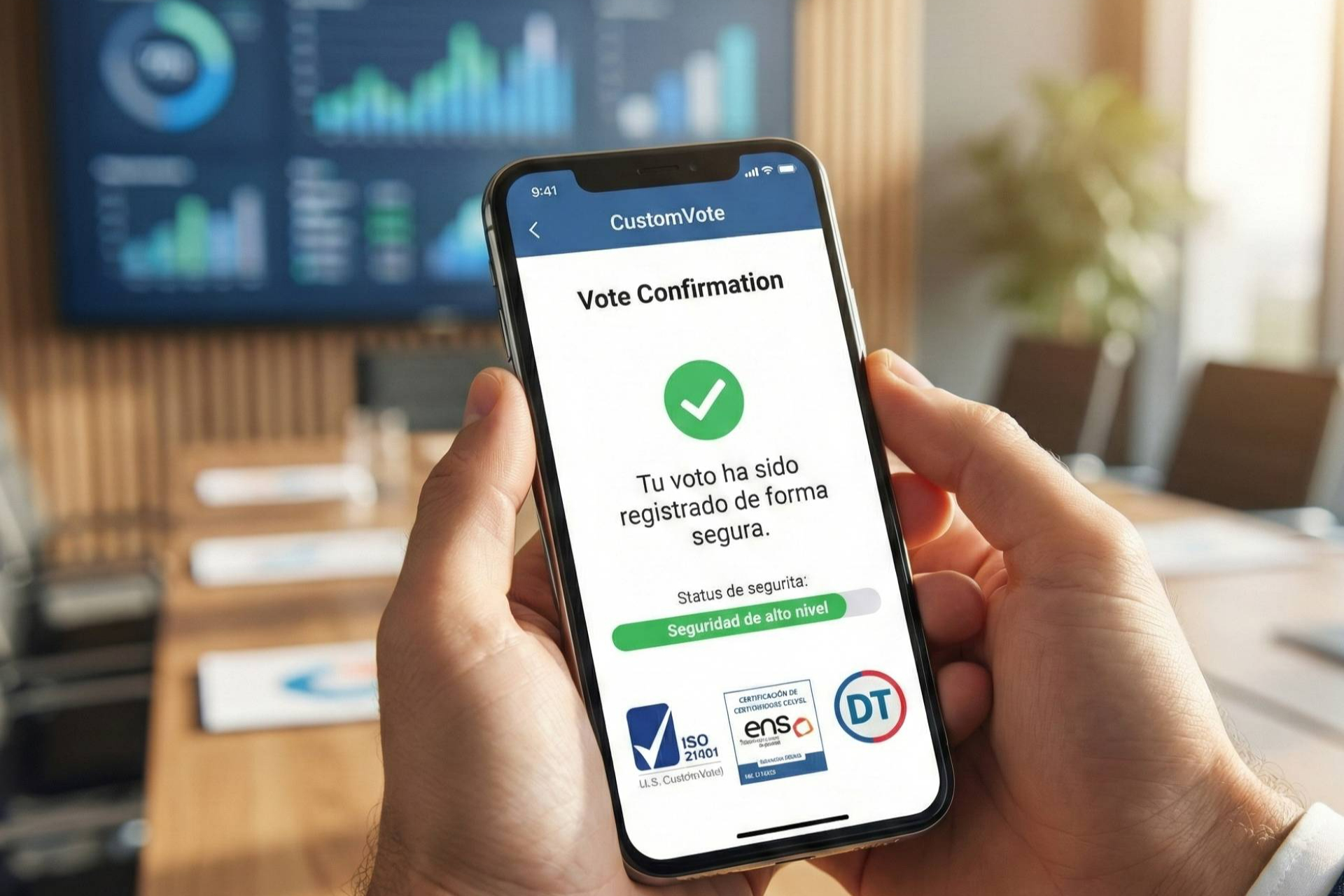 CustomVote impulsa votaciones verificables con su plataforma de votación electrónica segura en juntas y congresos
