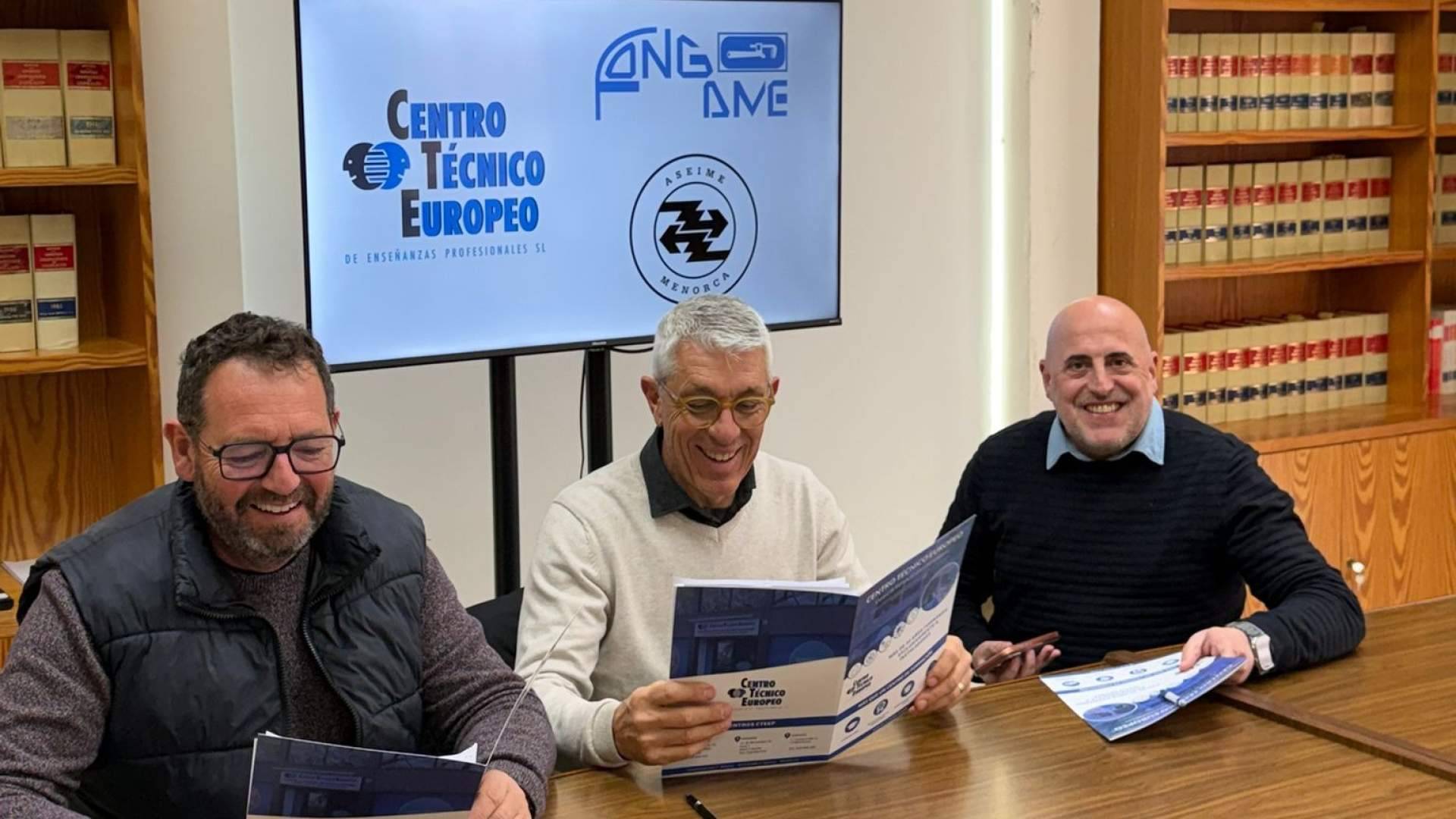 Menorca impulsa la formación de instaladores con un nuevo acuerdo entre CTEPP, FONGAME y ASEMIE